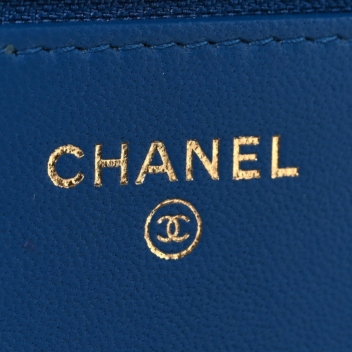 Chanel Lambskin Quilted CC Pearl Crush Wallet on Chain WOC Blue 6 of 11