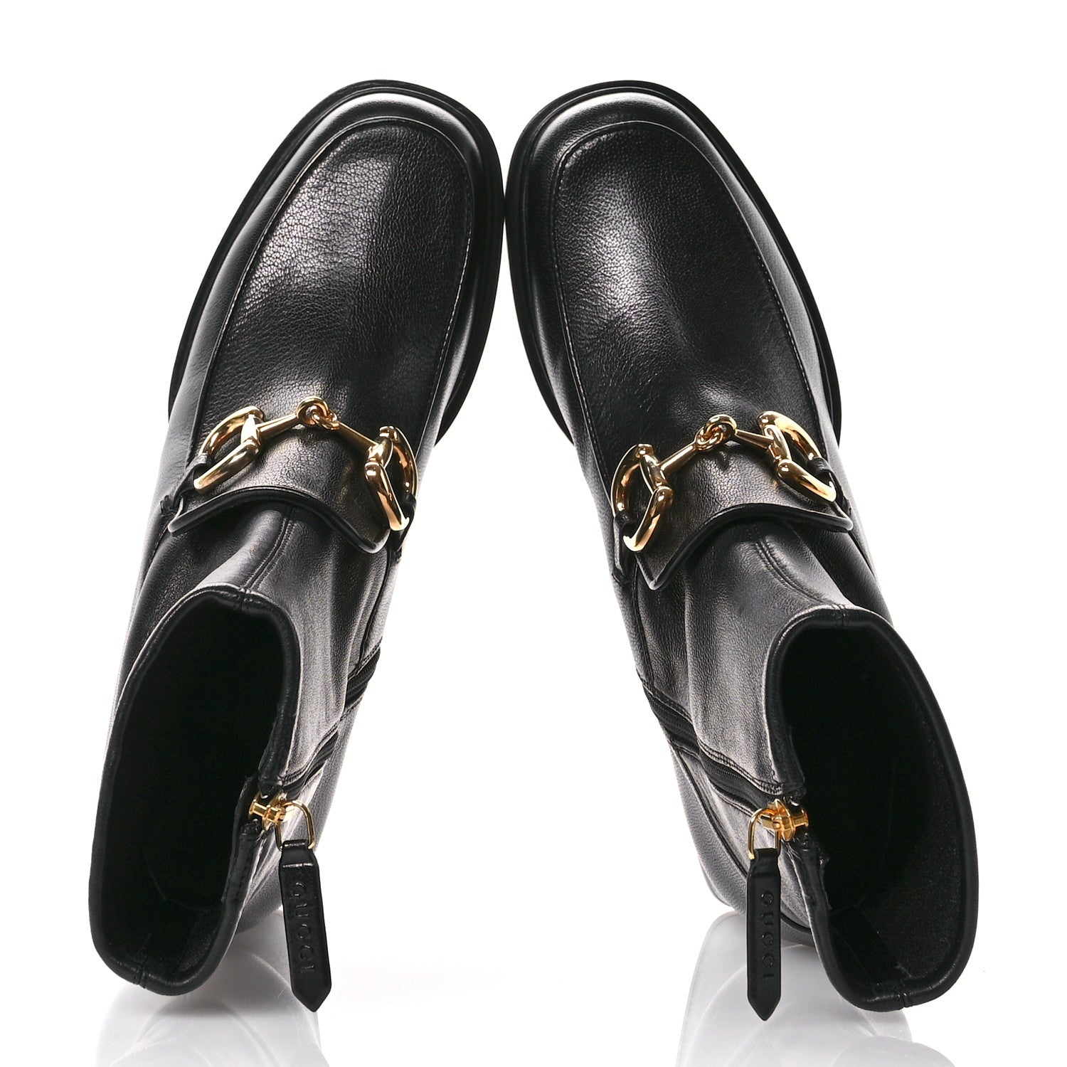 Gucci Quentin Nappa Stretch Granada Kid Horsebit 55mm Ankle Boots 38 Black 2 of 8
