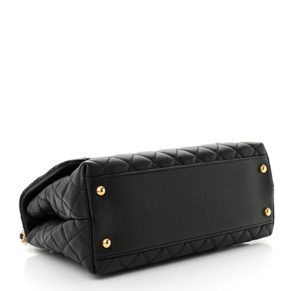 Chanel Caviar Quilted Small Coco Handle Flap Black 4 of 10