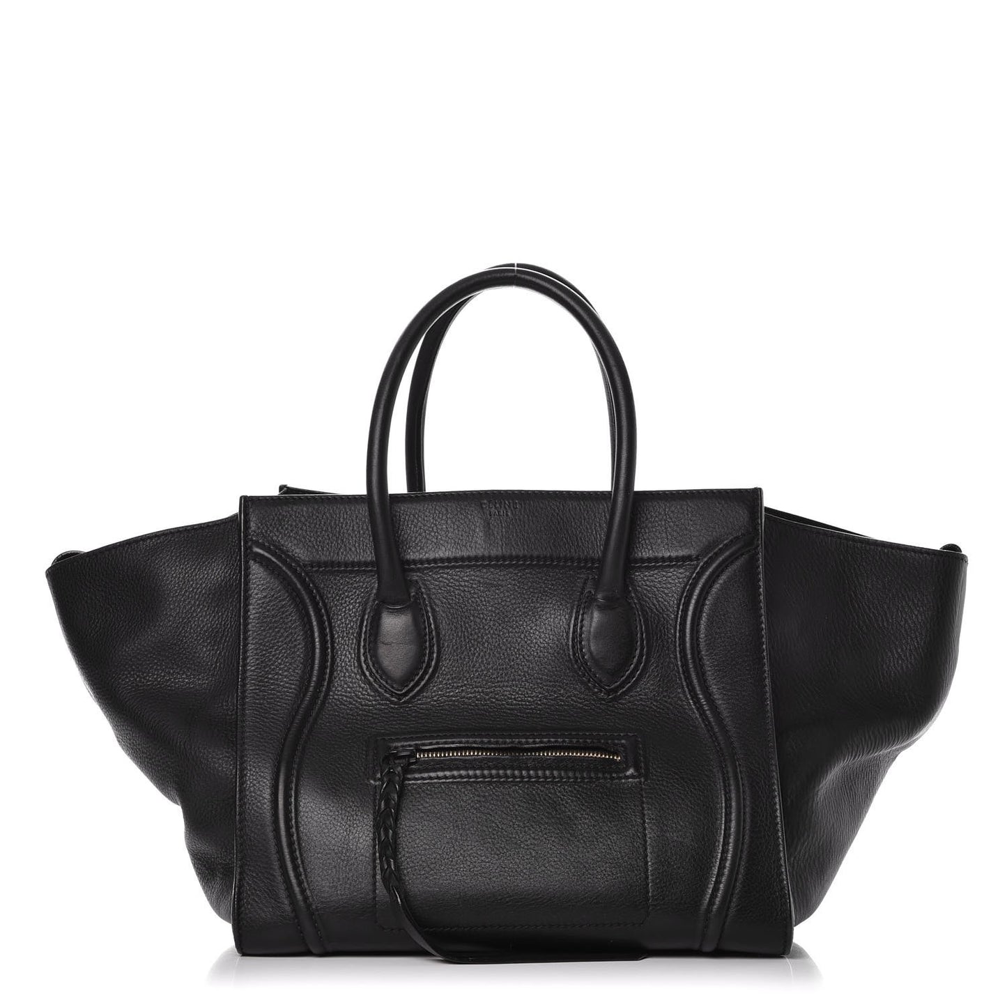 Supple Calfskin Medium Phantom Luggage Black