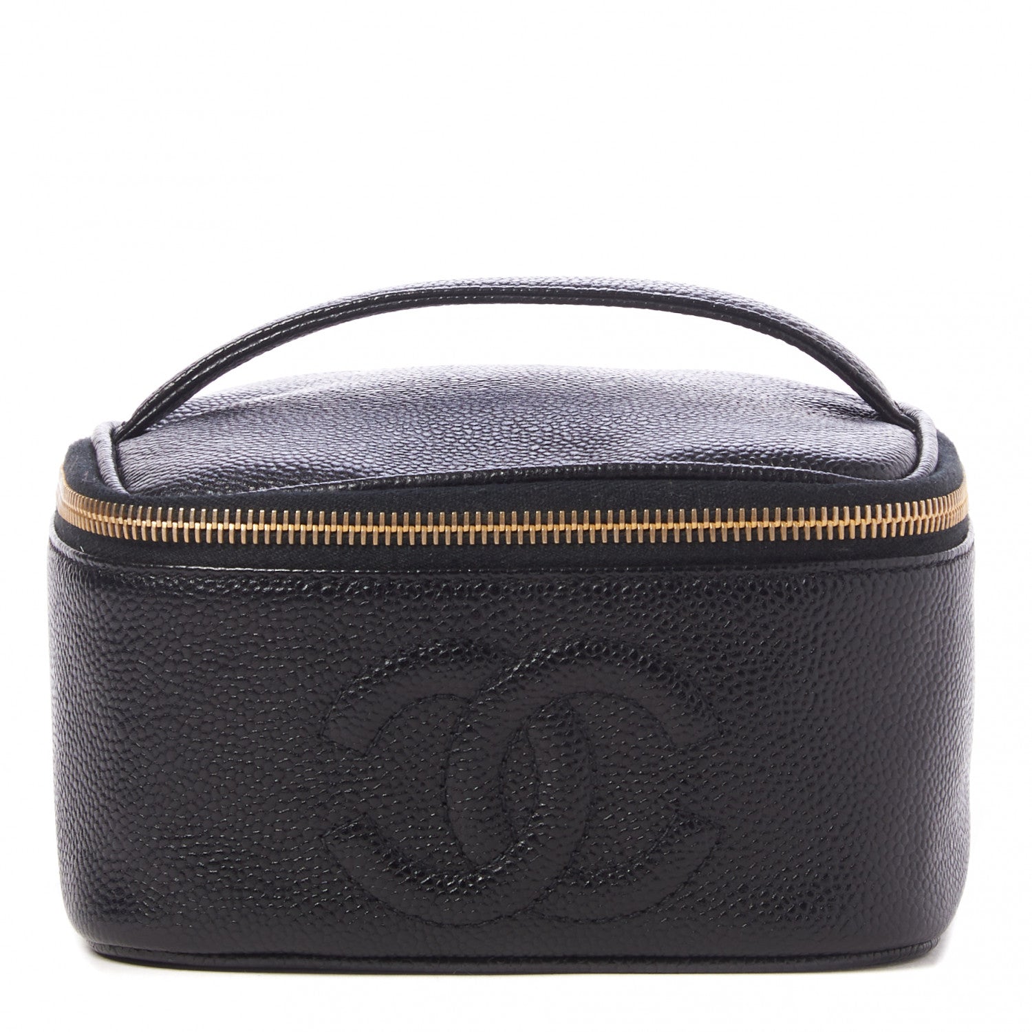 Chanel Caviar CC Vanity Cosmetic Case Black 1 of 9