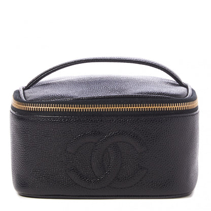 Chanel Caviar CC Vanity Cosmetic Case Black 1 of 9