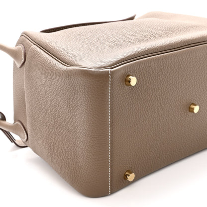 Hermes Taurillon Clemence Lindy 30 Etoupe 9 of 10