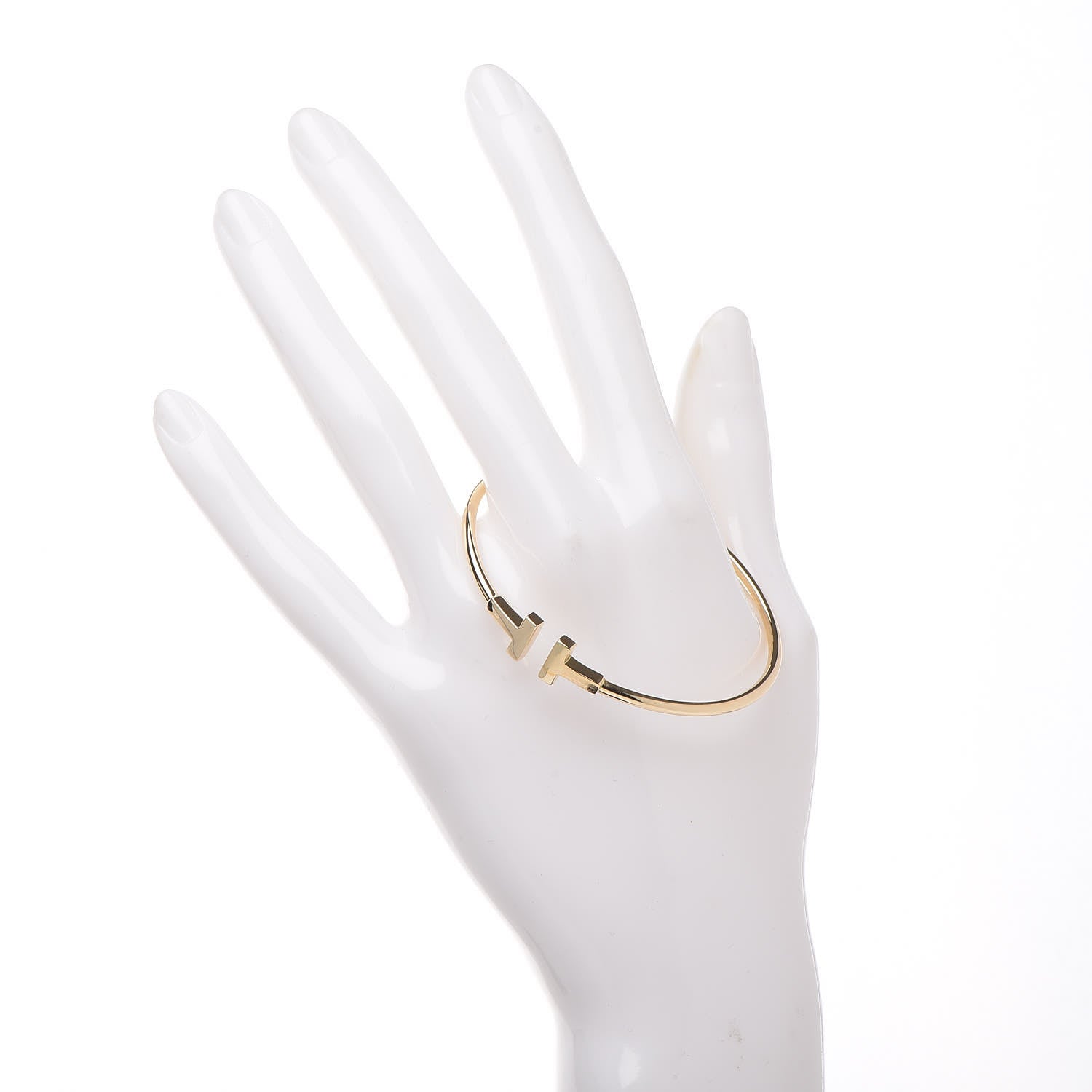 Tiffany 18K Yellow Gold T Wire Bracelet 2 of 5