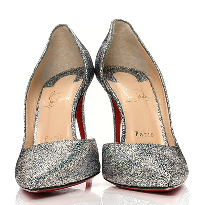 Christian Louboutin Nappa Mica Iriza 100 Pumps 39 Silver 2 of 6