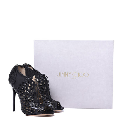 Jimmy Choo Shiny Nappa Tactic Ankle Boots 38.5 Black 10 of 10