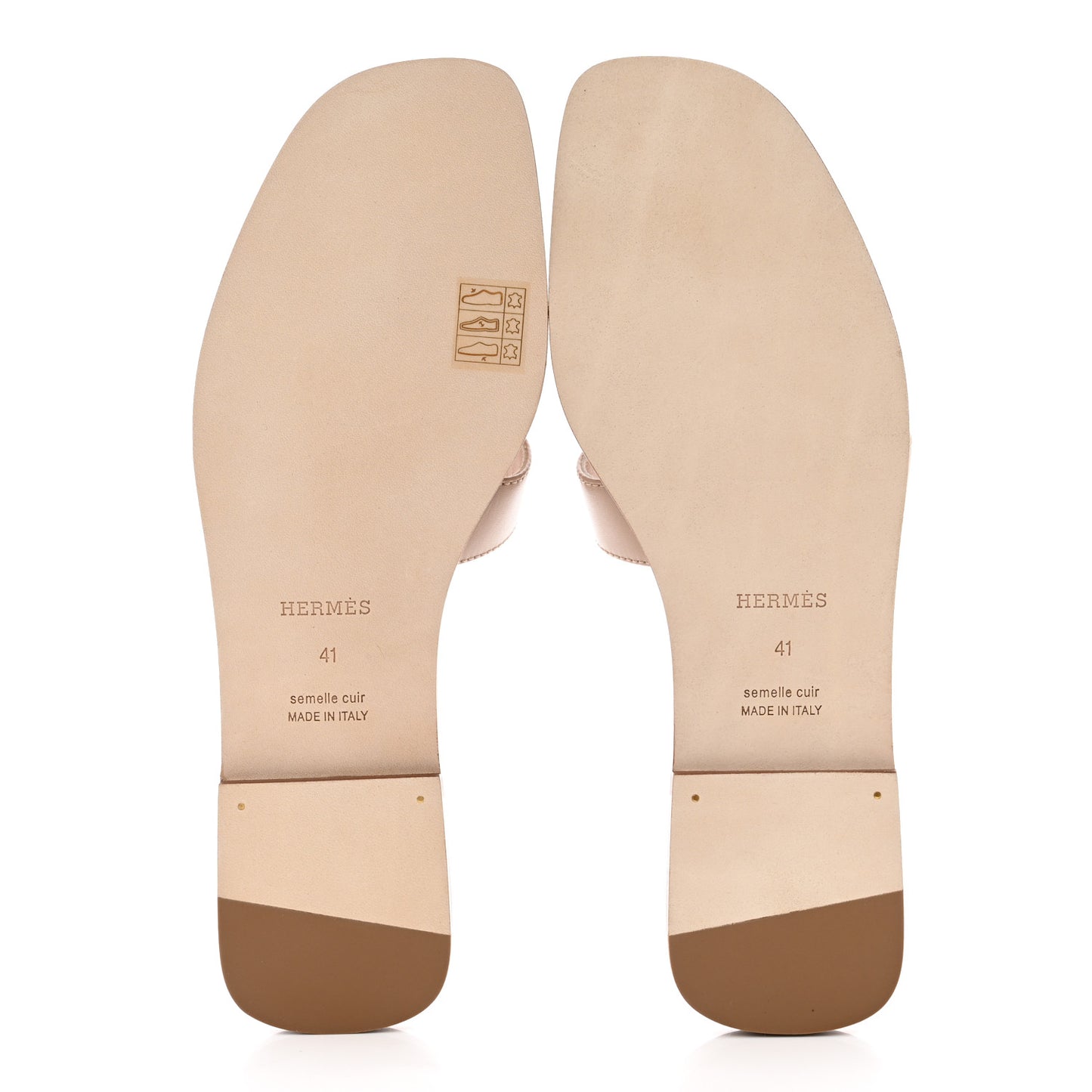 Box Calfskin Oran Sandals 41 Beige Nude