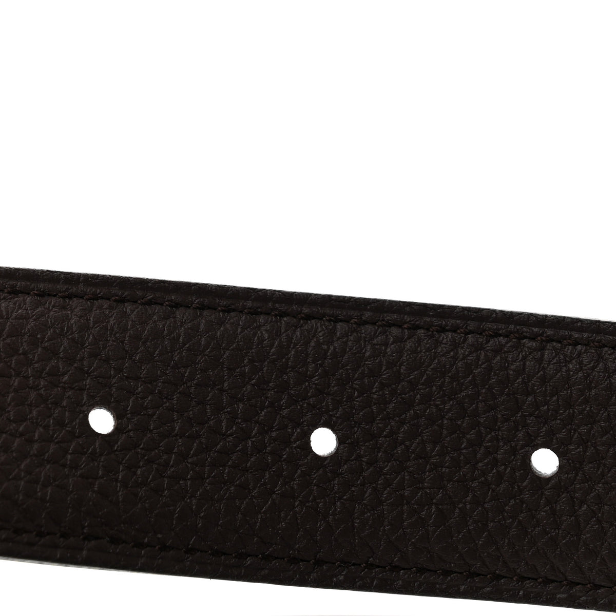 Hermes Box Togo 32mm Belt Strap 80 32 Black Chocolate 4 of 7