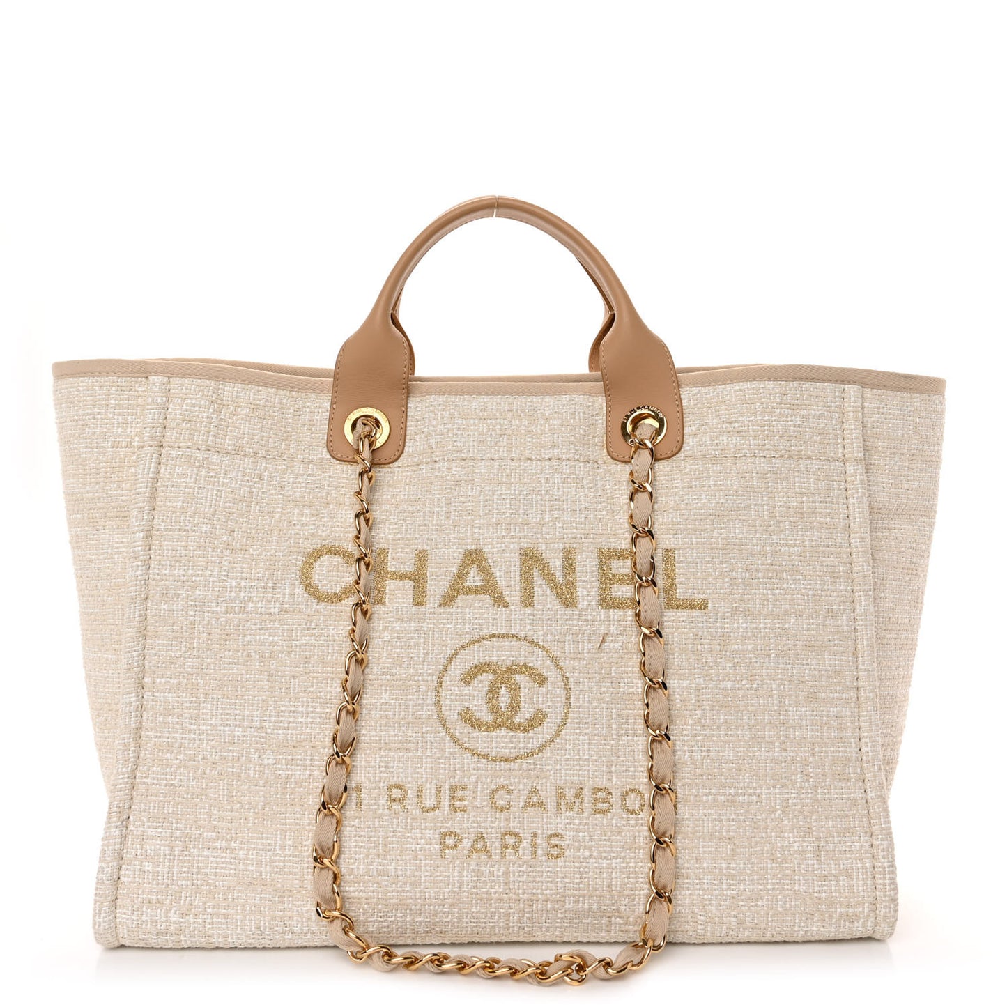 Canvas Medium Deauville Tote Light Beige
