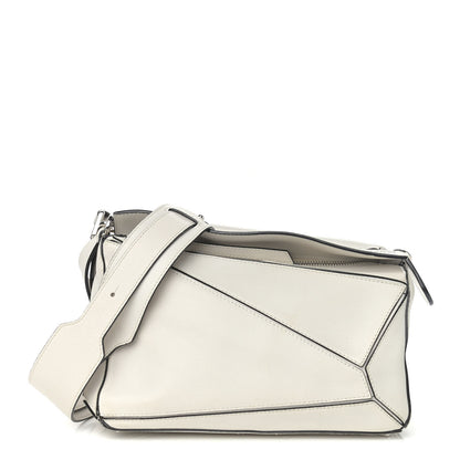 Loewe Calfskin Small Puzzle Bag White 1 of 20