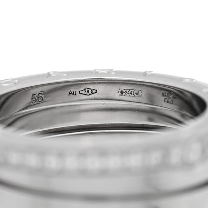 Bulgari 18K White Gold Diamond B.Zero1 Four-Band Pave Ring 56 7.5 4 of 5