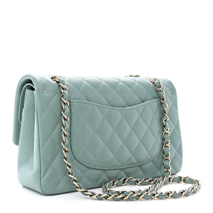 Chanel Caviar Quilted Medium Double Flap Dark Green 3 of 10