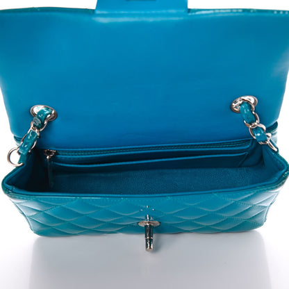 Chanel Patent Quilted Mini Rectangular Flap Turquoise 5 of 10