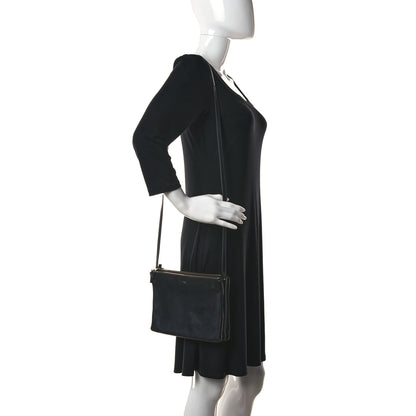Celine Lambskin Trio Crossbody Bag Black 3 of 13