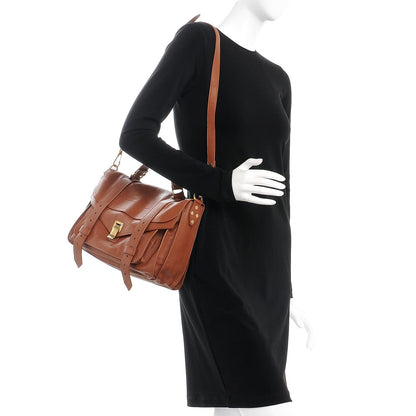 Proenza Schouler Lambskin Medium PS1 Satchel Saddle 2 of 9