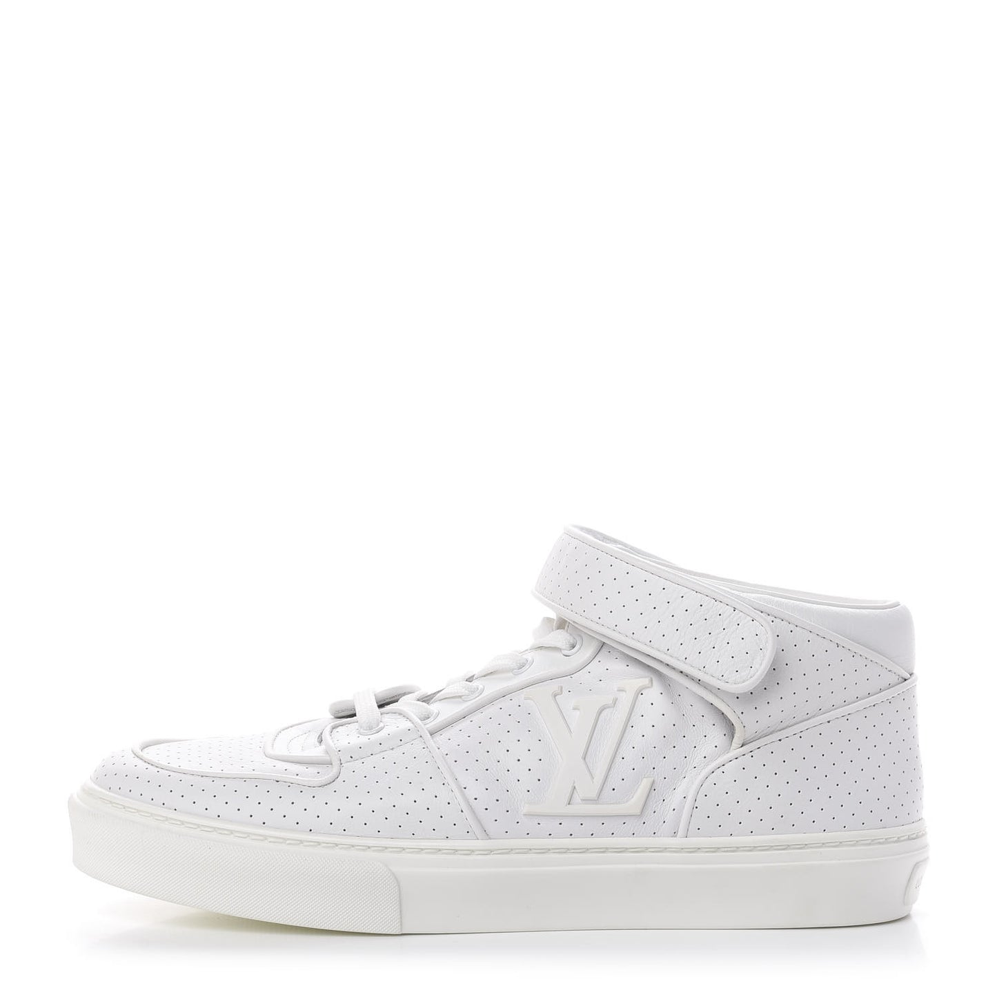 Calfskin Perforated Acapulco Sneakers 8 White