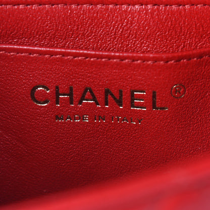 Chanel Lambskin Quilted Mini Rectangular Flap Red 6 of 9