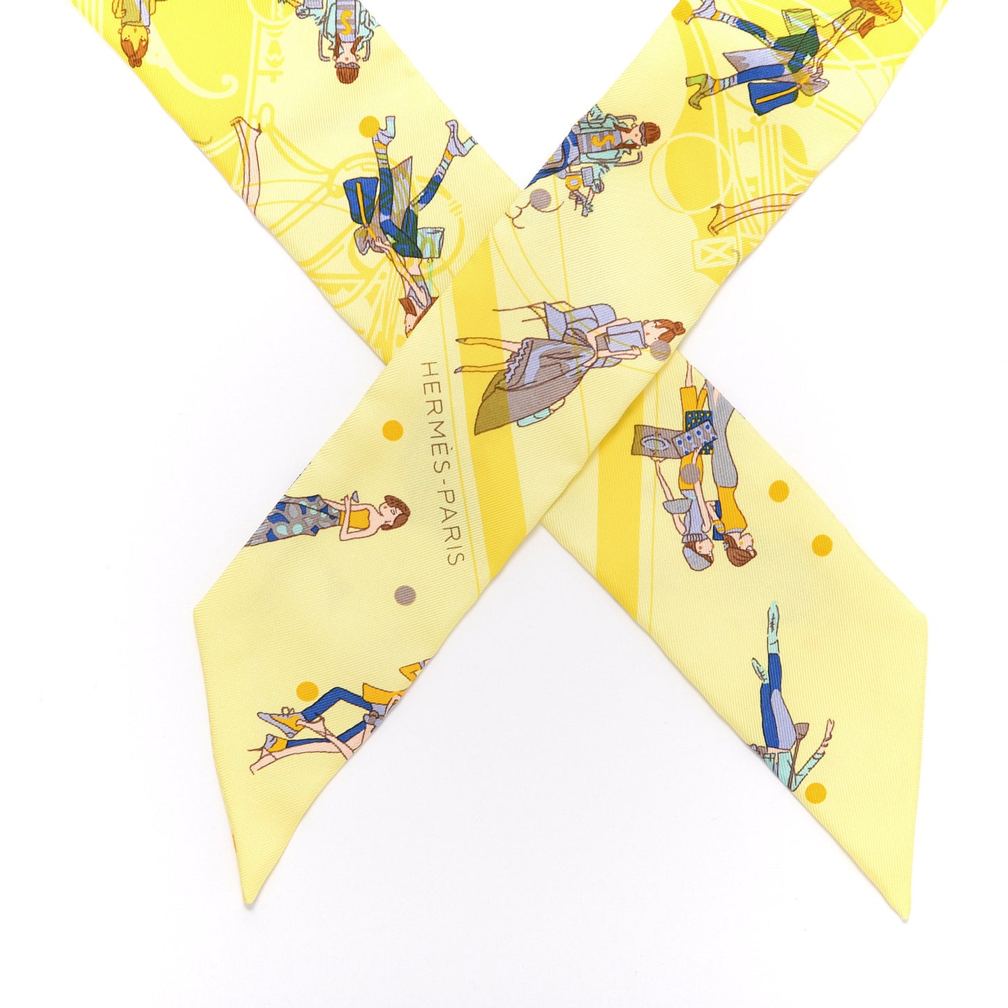 Silk Ex-Libris Les Parisie Twilly Jaune Soufre Gris