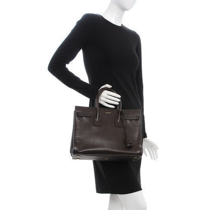 Saint Laurent Calfskin Small Sac De Jour Amarena 2 of 8