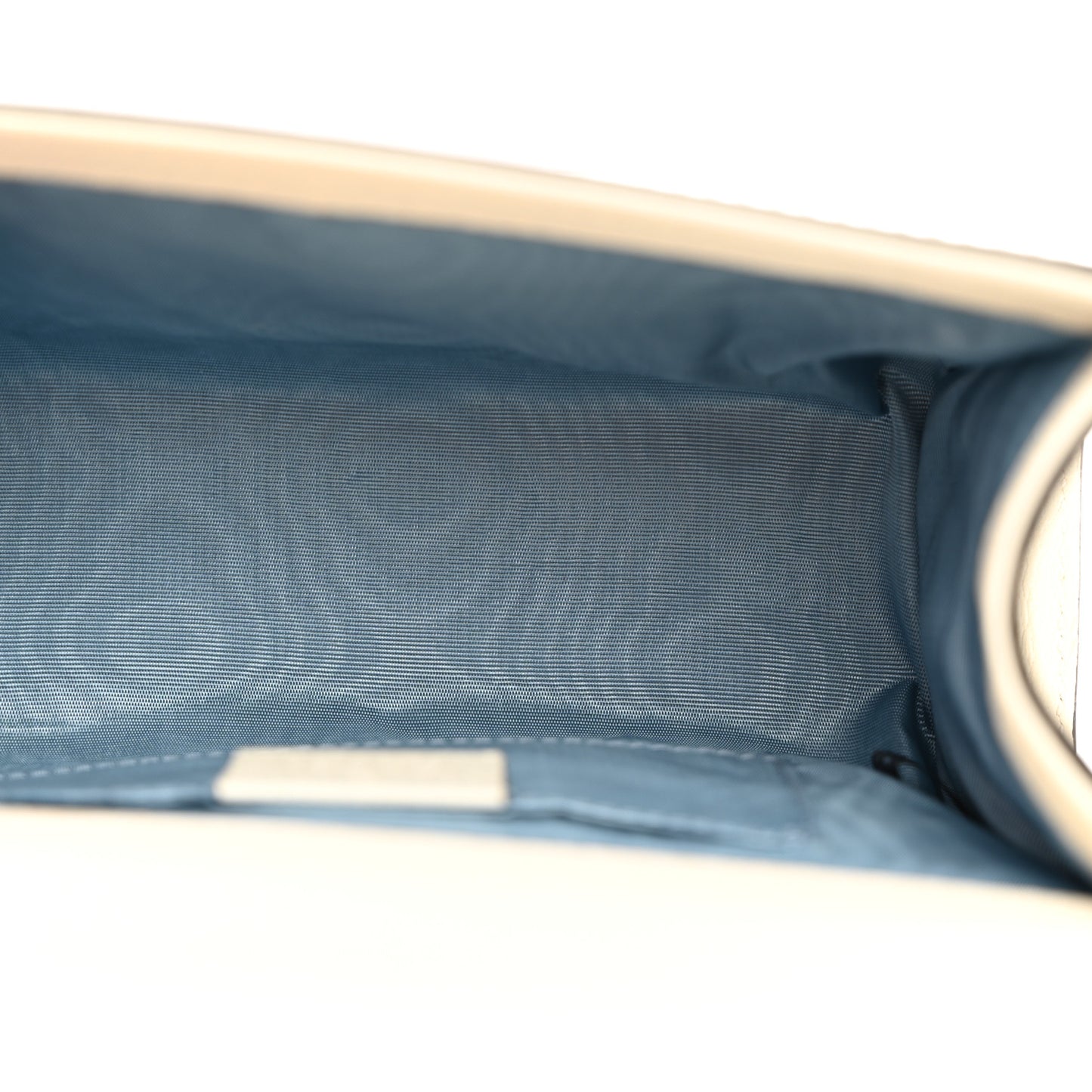 Grained Calfskin Bee Star Small Padlock Shoulder Bag White