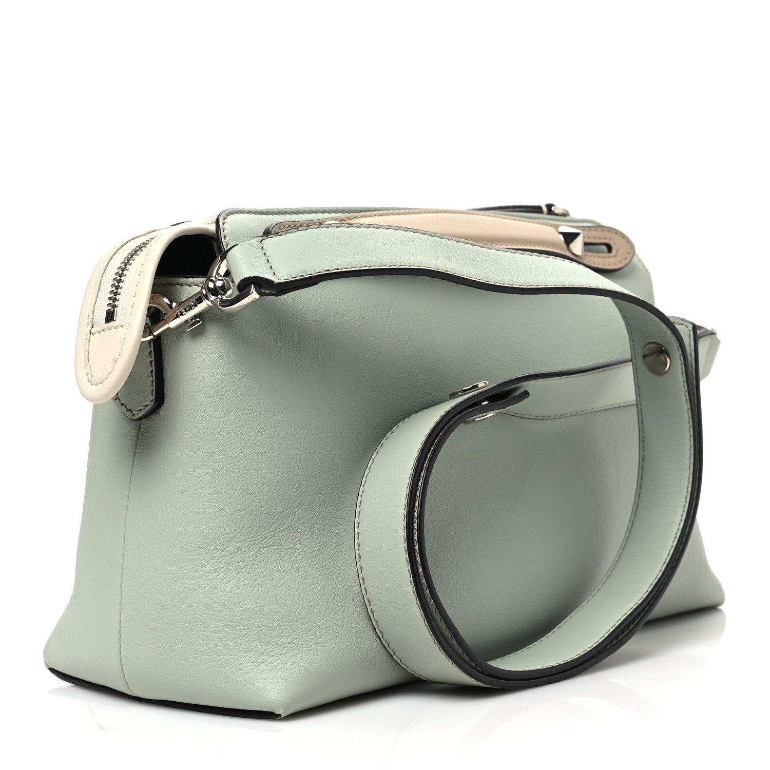 Fendi Vitello Dolce 4 Color Medium By The Way Boston Bag Oxygen Menta Multicolor 2 of 10