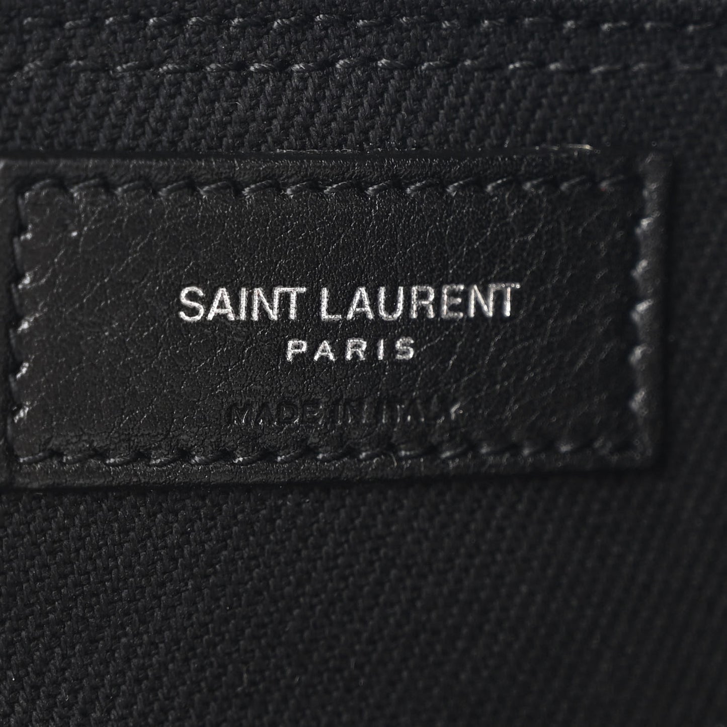Linen Calfskin Rive Gauche Tote Black