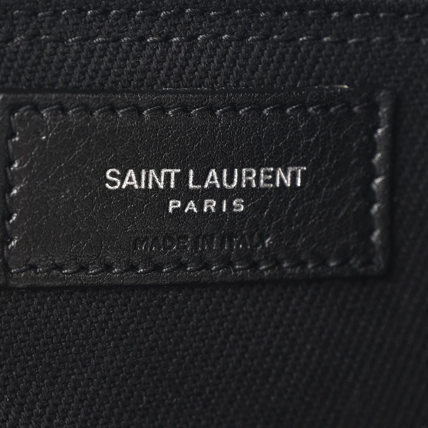 Saint Laurent Linen Calfskin Rive Gauche Tote Black 6 of 12
