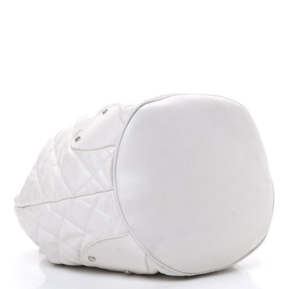 Burberry Calfskin Quilted Bucket Shoulder Bag White 3 of 18