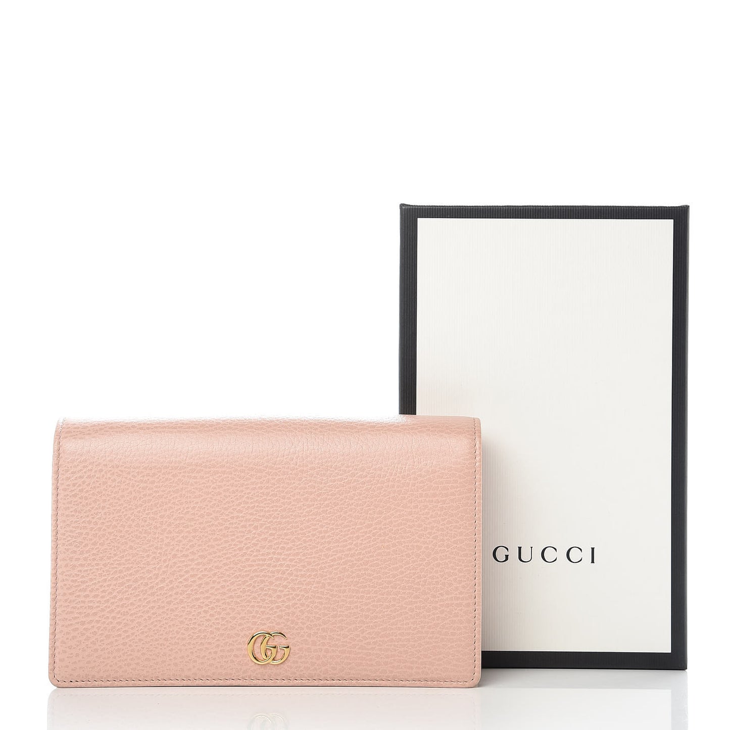 Dollar Calfskin Mini GG Marmont Chain Wallet Perfect Pink