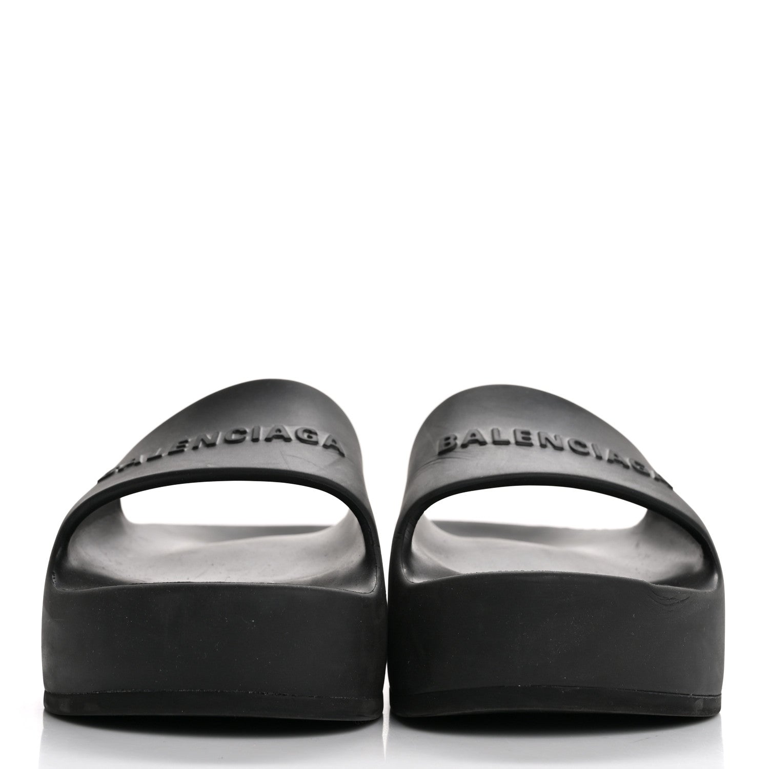 Balenciaga Rubber Chunky Platform Slide Sandals 35 Black 3 of 8