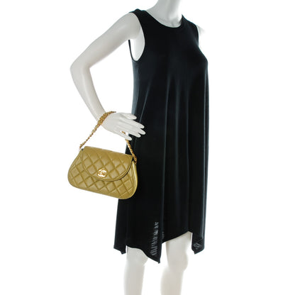 Chanel Lambskin Quilted Shoulder Flap Bag Green 2 of 11