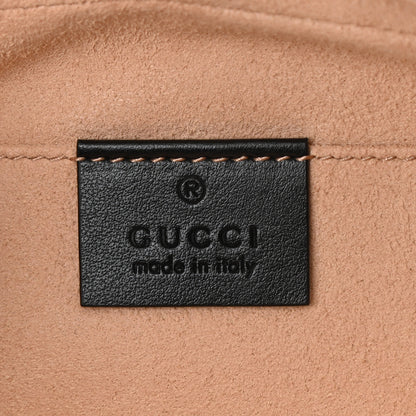 Gucci Calfskin Matelasse Small GG Marmont Chain Shoulder Bag Black 6 of 8