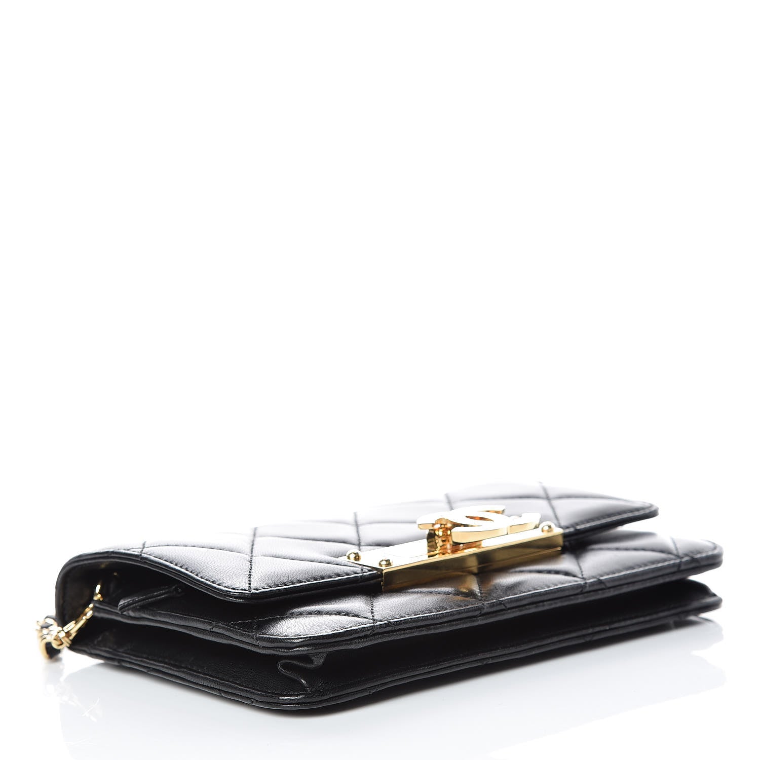 Chanel Lambskin Quilted Golden Class Wallet on Chain WOC Black 4 of 9