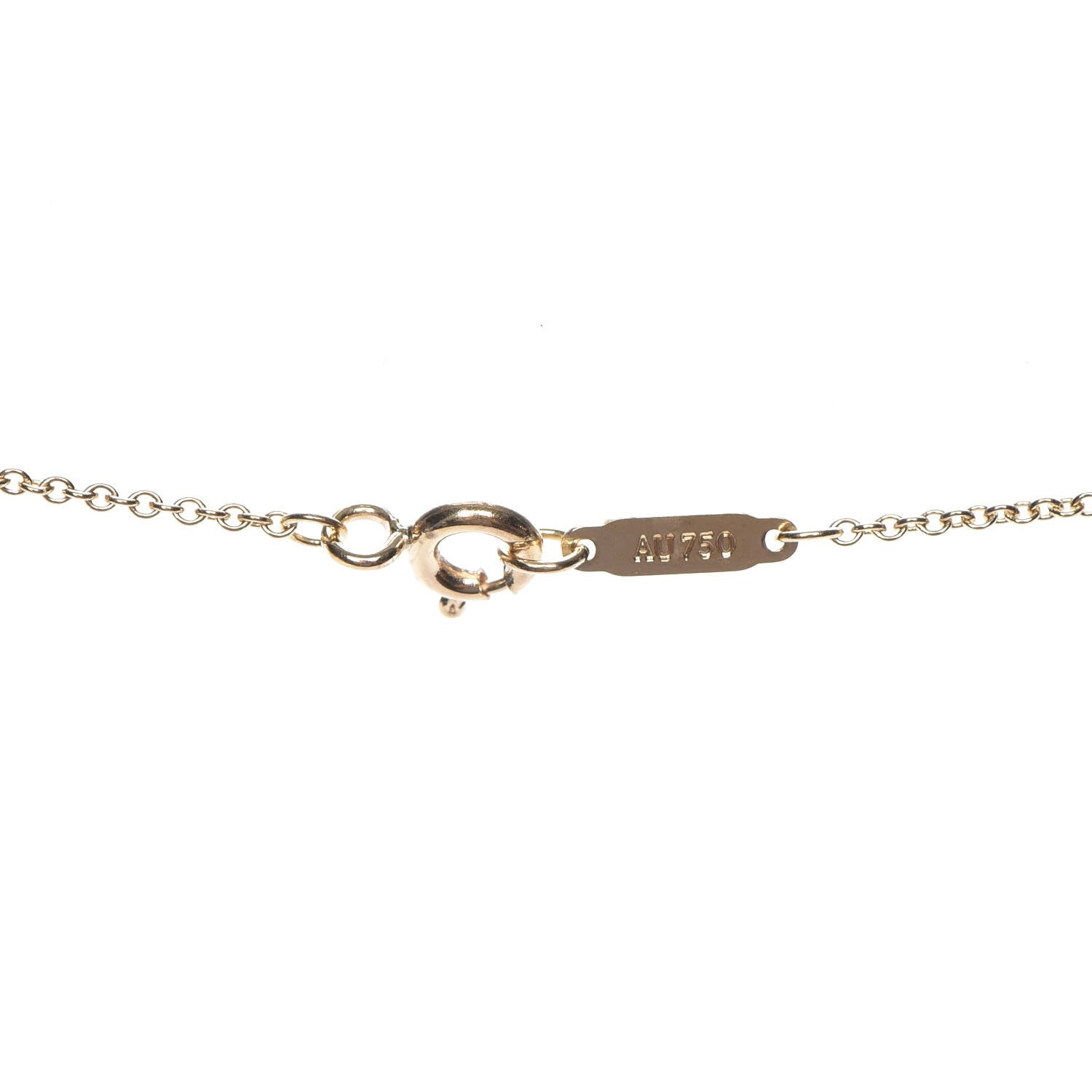 Tiffany 18K Yellow Gold Mini Heart Key Pendant Necklace 5 of 9