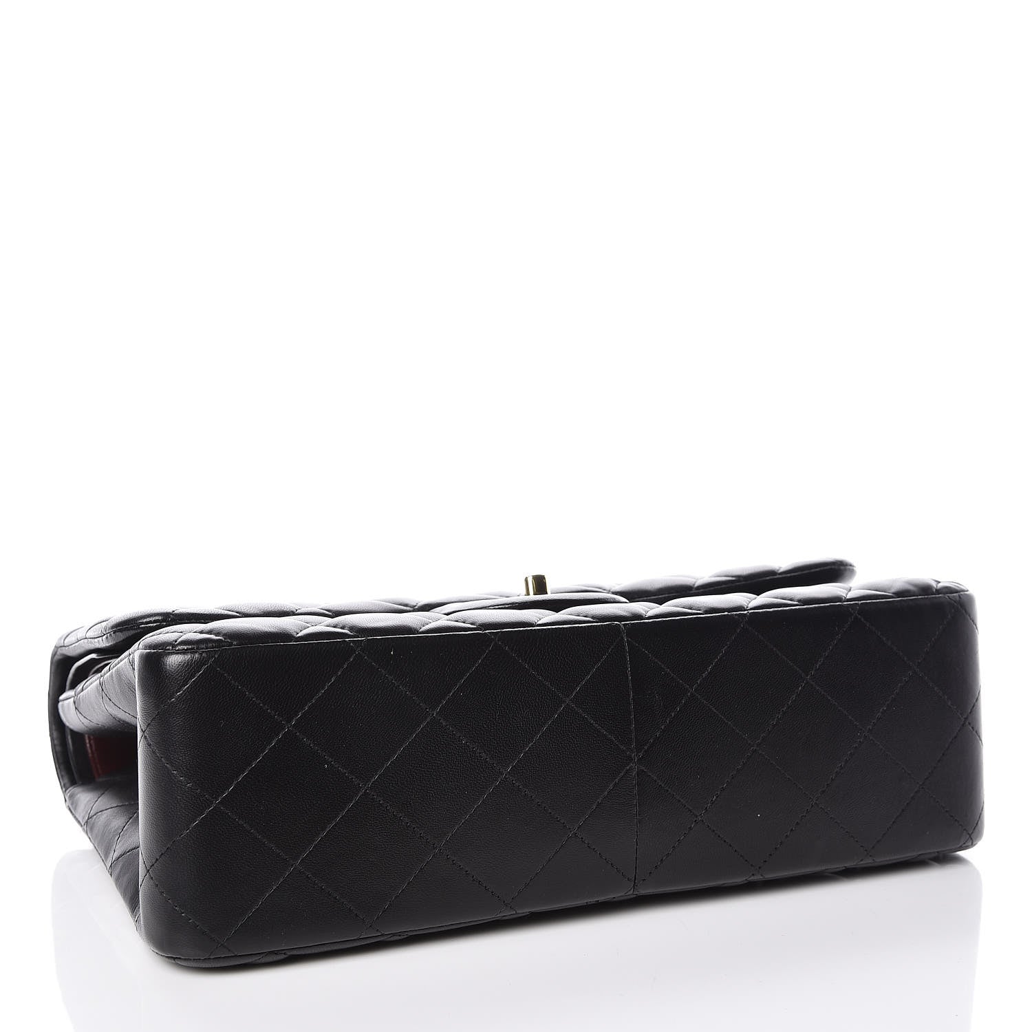 Chanel Lambskin Quilted Jumbo Double Flap Black 4 of 16