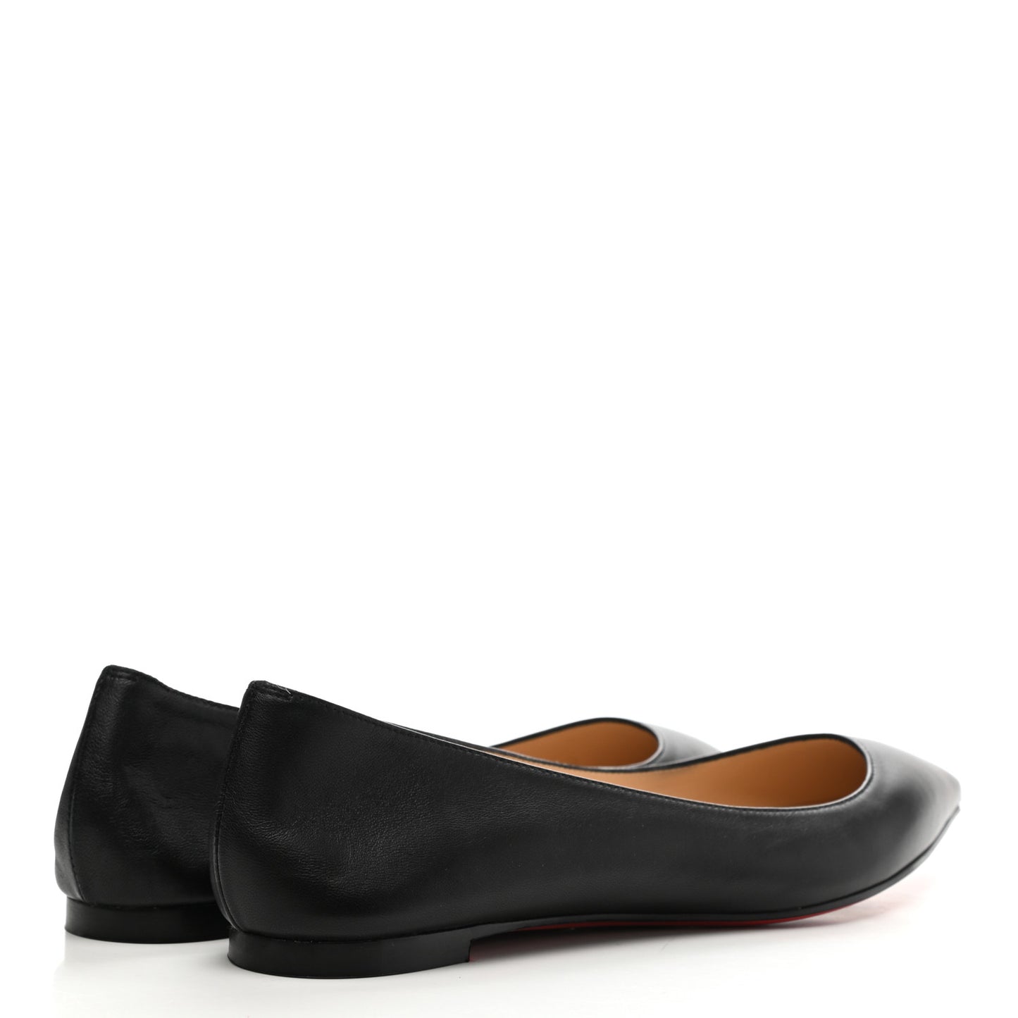 Shiny Nappa Ballalla Flats 37.5 Black