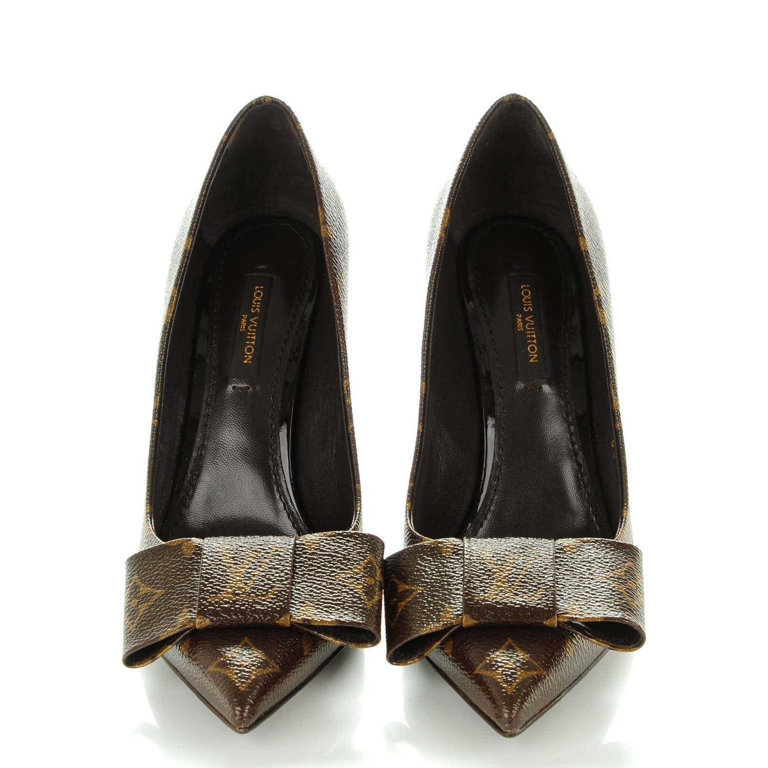 Louis Vuitton Patent Monogram Louise Pumps 37 2 of 8