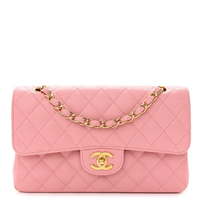 Chanel Caviar Quilted Small Double Flap Pink 2 of 11