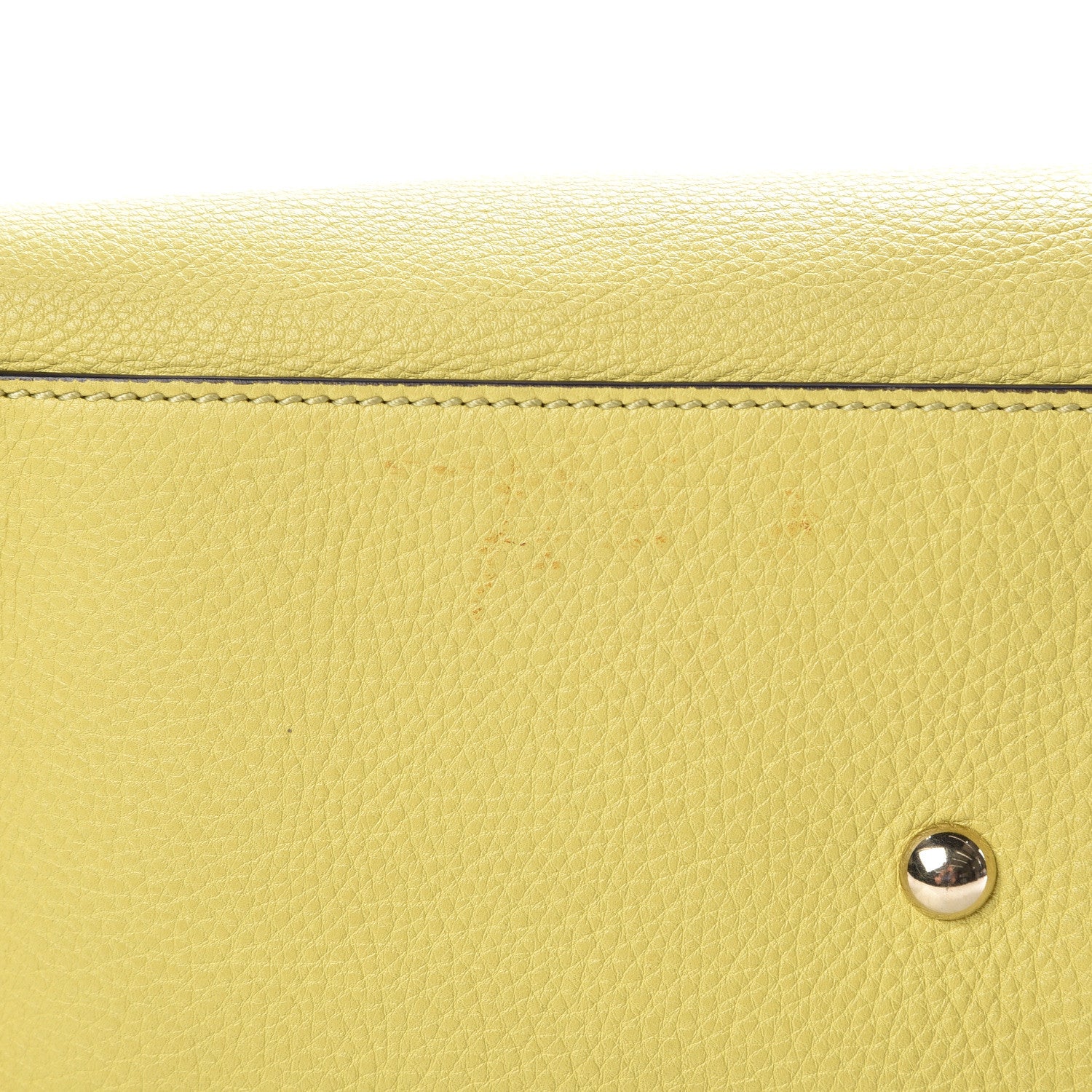 Gucci Pebbled Calfskin Medium Bamboo Shopper Tote Citrus Grey 13 of 13