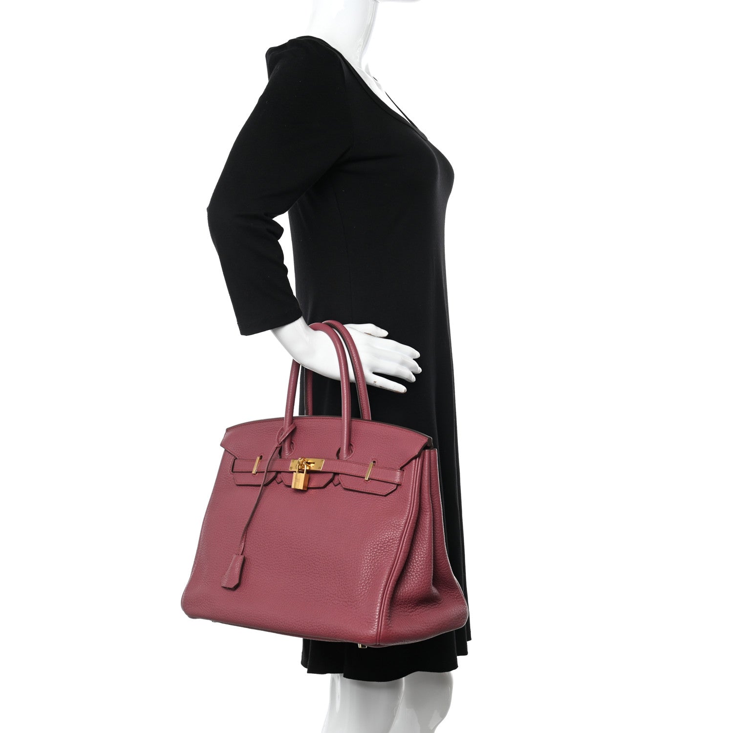 Hermes Taurillon Clemence Birkin 35 Bois de Rose 2 of 12