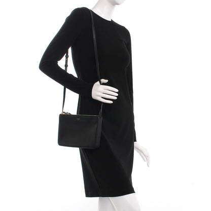 Celine Lambskin Small Trio Crossbody Bag Black 2 of 10