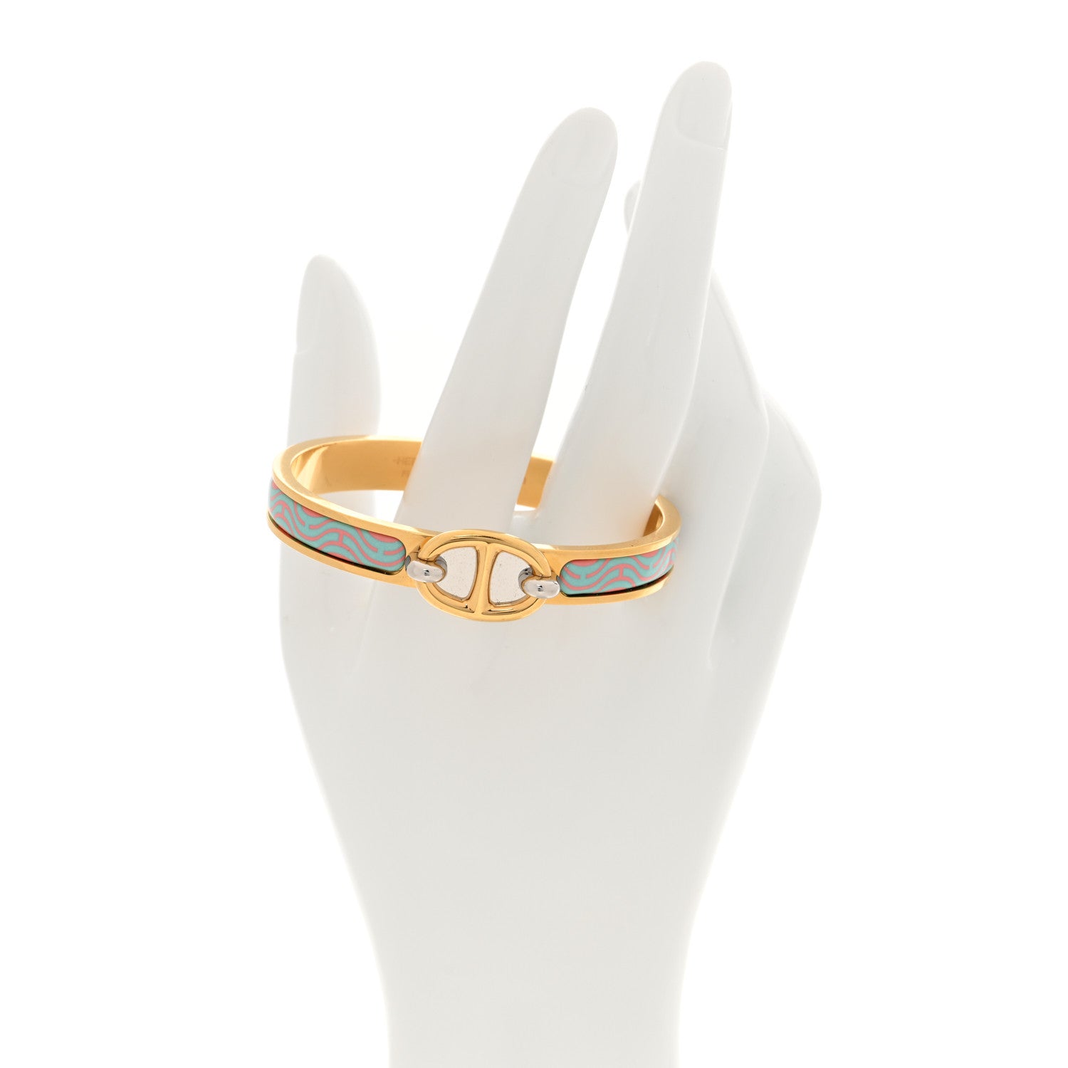 Hermes Enamel Mini Farandole Clic Chaine D'Ancre Bracelet Tropique 2 of 5