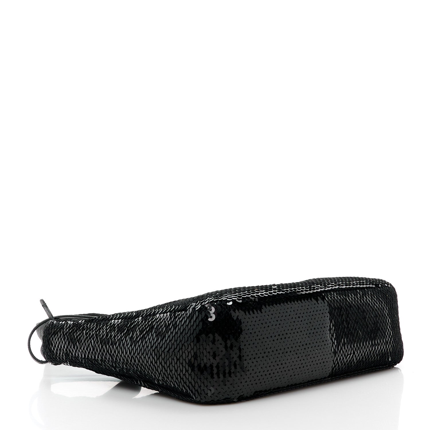 Prada Paillettes Sequin Mini Re-Edition 2000 Bag Black White 4 of 11