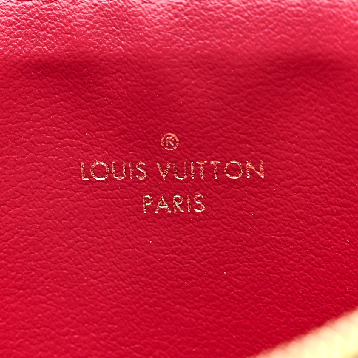 Monogram Felicie Chain Wallet Zippered Insert Fuchsia