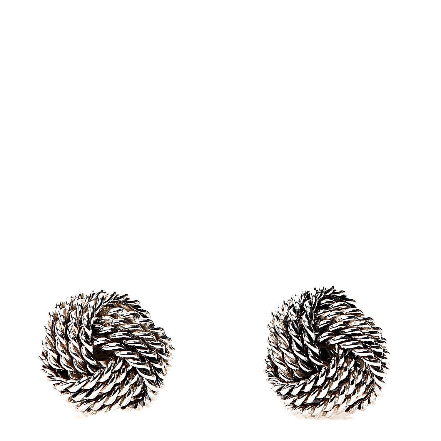 Tiffany Sterling Silver Twist Knot Earrings 1 of 5