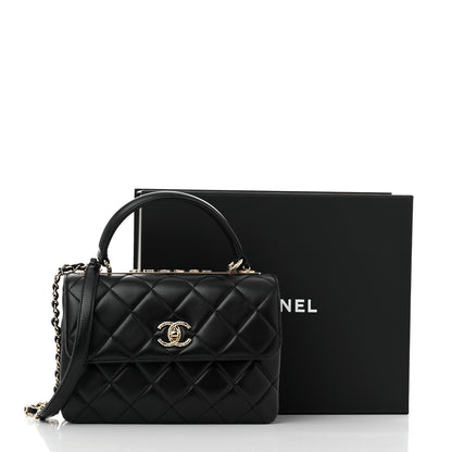 Chanel Lambskin Quilted Small Trendy CC Dual Handle Flap Bag Black 14 of 14