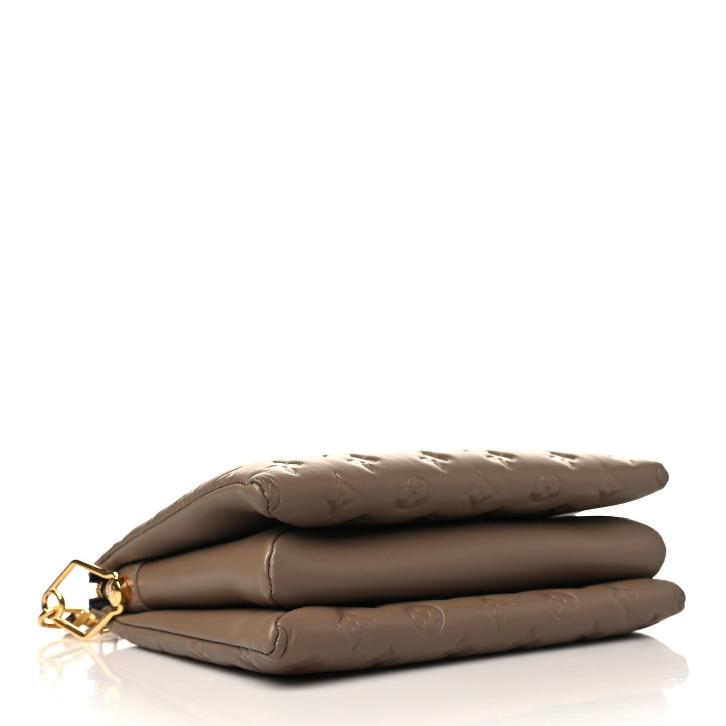 Lambskin Embossed Monogram Coussin PM Taupe