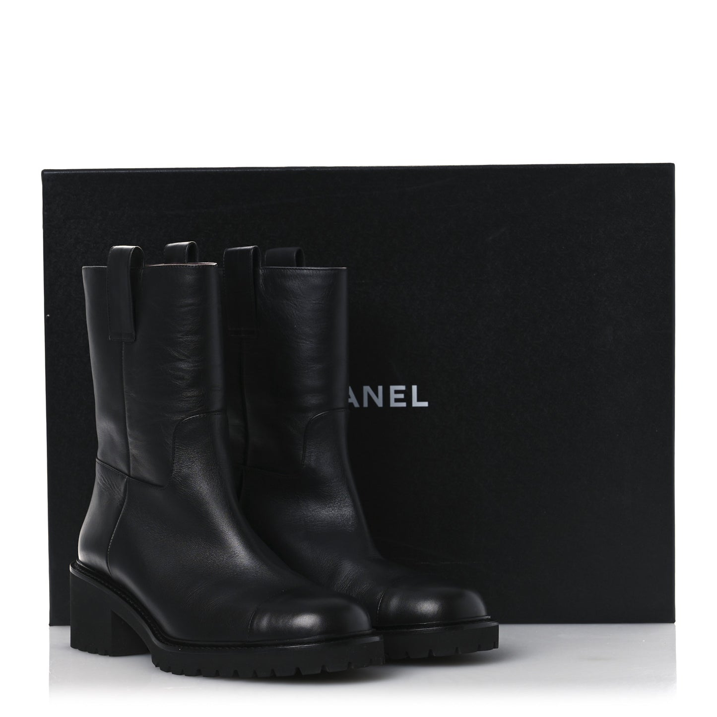 Calfskin CC Ankle Boots 39.5 Black