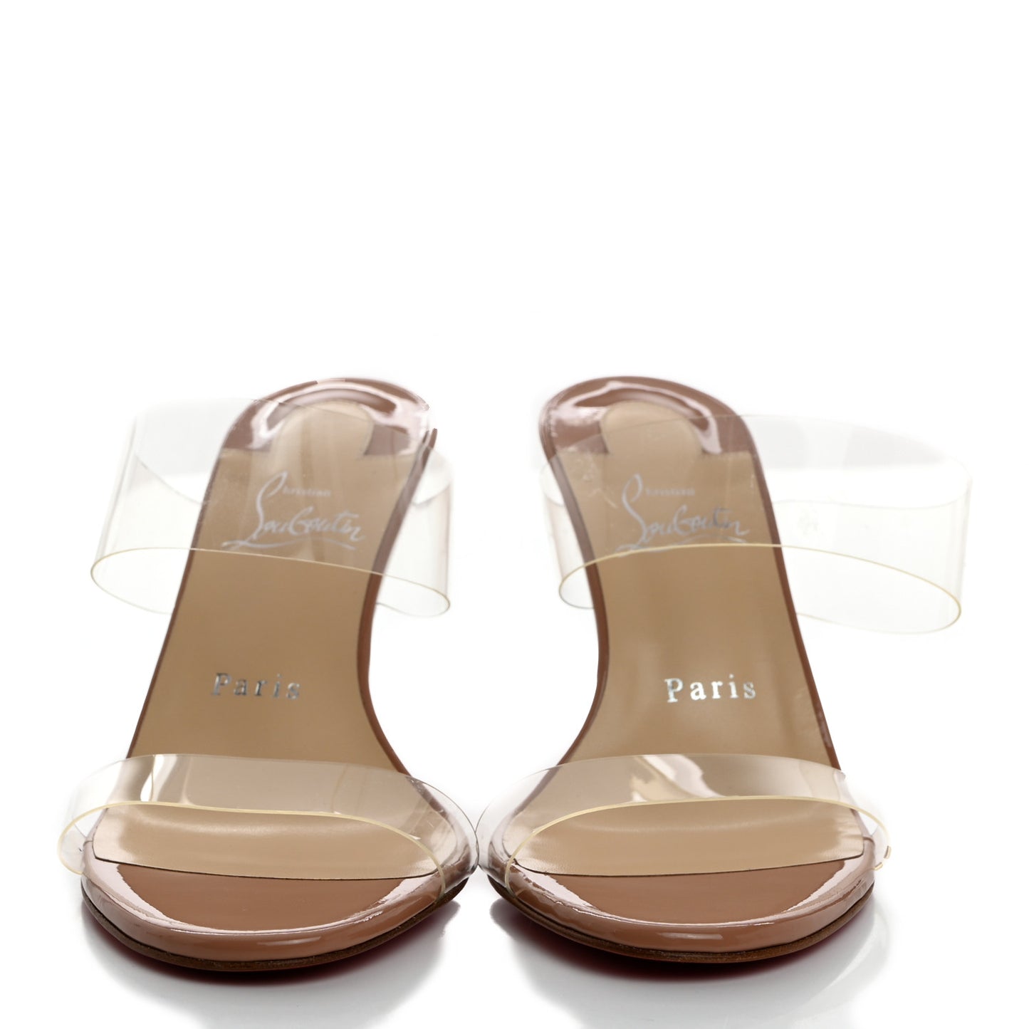 Patent PVC Just Nothing 85 Slide Sandals 37 Nude