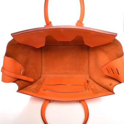 Celine Crisped Calfskin Small Tie Knot Tote Bright Orange 5 of 11